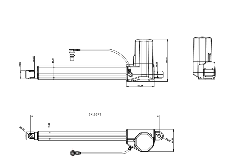 智能沙發(fā)電動推桿U1結構圖